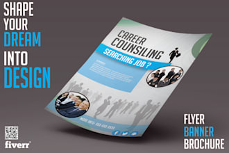 design your flyer, brochure, banner, postcard or any other graphics