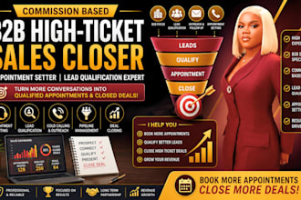 commission based b2b high ticket sales closer leads appointment sales sdr agent