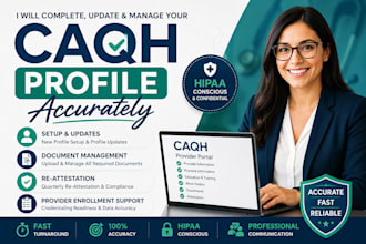 register, complete, update, and manage your caqh profile accurately