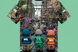 design a creative graphic t shirt and t shirt logo
