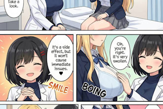 draw stunning nsfw comic book, nsfw and sfw comic illustration in any style