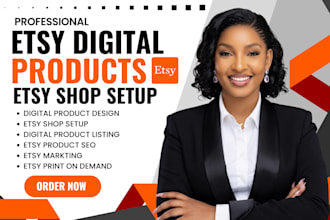 do etsy seo, etsy shop set up and etsy digital products for your etsy shop
