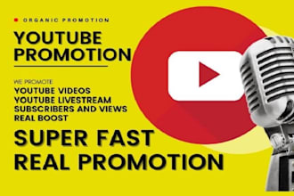 promote your youtube channel or twitch live stream for views and engagement