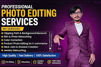 do photoshop editing, photo retouching and ai manipulation