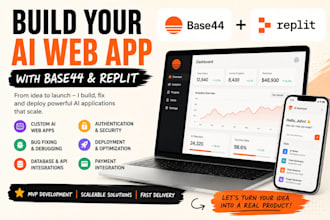 build base44 replit ai app saas startup website bug fixing debugging