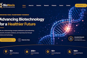 build biotech website, biotech UI UX design biotech webflow biotech website