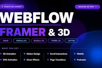 build webflow 3d gsap animation website framer motion design interactive website