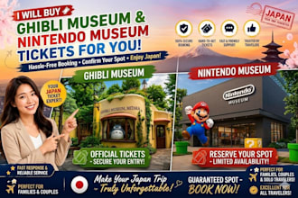 book ghibli museum and nintendo museum tickets for you