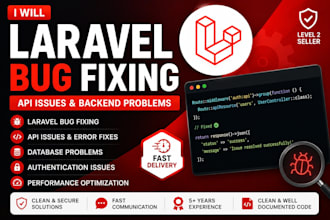 fix laravel bugs, API issues, and PHP errors