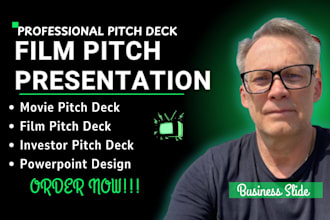 design presentation slides, film pitch deck, movie poster, powerpoint ppt