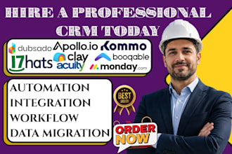 setup dubsado 17chats acuity clay apollo io monday kommo booqable crm automation