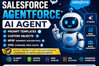 setup salesforce agentforce ai agent prompt templates custom objects npsp cpq
