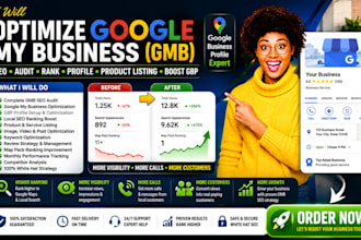 optimize google my business gmb SEO audit rank profile product listing boost gbp