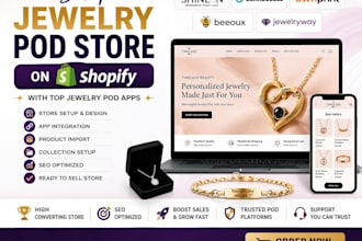 setup shineon gearbubble ownprint beeoux jewlryway jewelry shopify pod store