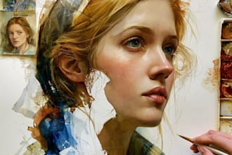 create a watercolor portrait