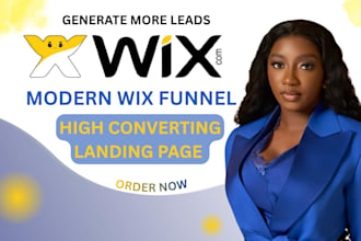 create a high converting wix landing page design