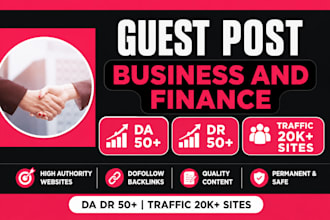 publish quality business and finance guest posts on high da DR and traffic sites