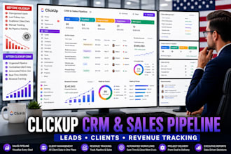 build clickup CRM and sales pipeline management system