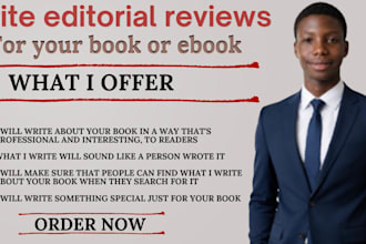 write editorial reviews for your book or ebook