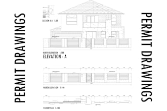 design city permit architectural plan with permit drawing and 2d floor