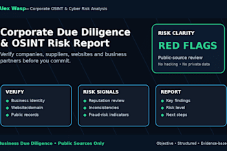 conduct business osint and due diligence risk analysis