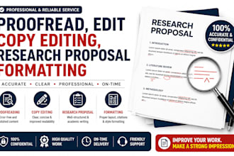 proof read edit copy editing research proposal formatting