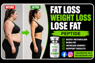 setup high converting fat loss weight loss lose fat peptides facebook ads ig ads