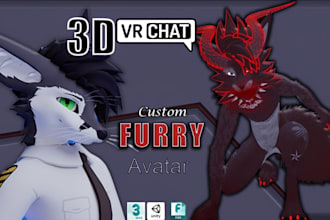 create custom 3d furry vrchat avatars and models