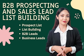 do targeted  prospecting and lead list building