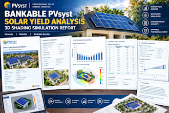 create bankable pvsyst solar yield analysis 3d shading simulation report