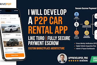 develop a p2p car rental app like turo with secure payment escrow