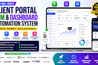 build client portal client dashboard CRM automation and workflow business system