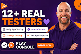 provide 12 testers google play closed testing 12 app tester