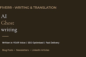 ghostwrite executive level articles, newsletters and linkedin content