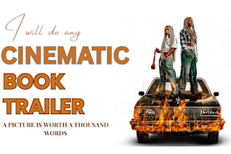 create cinematic book trailer, book teaser and book promotional video for books