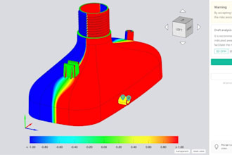 create a dfm analysis report and optimize parts for injection molding