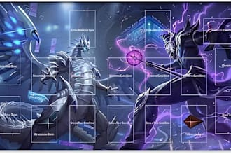 design anime tcg playmat for pokemon, yugioh, mtg, and card games