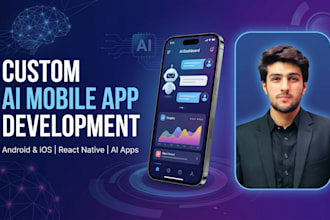 do ai mobile app development, android IOS app, saas app, ai software developer
