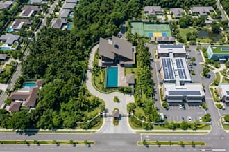 recreate master plan community, clubhouse layout design,tropical urbanism render