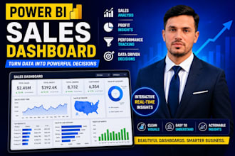 create interactive power bi dashbords for sales analytics and reporting