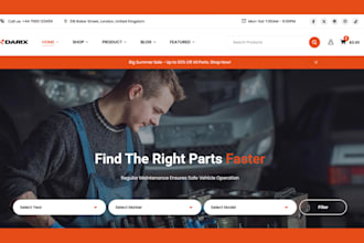build auto parts shopify store automotive website automobile auto parts store