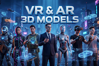 create 3d models for virtual reality oculus meta quest or augmented reality