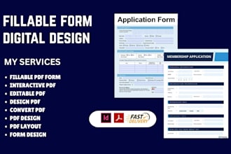 design fillable form, editable PDF, fillable pdf form, interactive fillable form