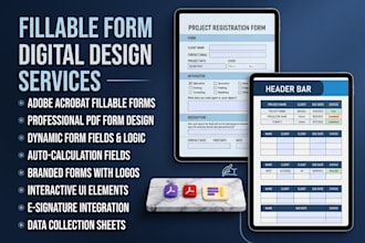 design fillable form, editable PDF, fillable pdf form, interactive fillable form