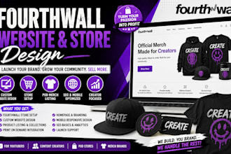 design fourth wall website fourthwall merch etsy store fourthwall redesign
