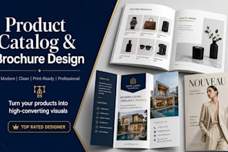 design product catalog, brochure and marketing materials