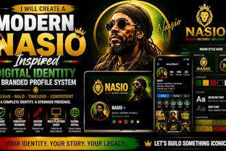 create a modern nasio inspired digital identity and branded profile system