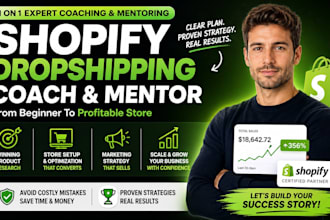 be your shopify dropshipping coach, shopify mentor and shopify store consultant