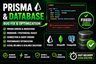 fix prisma, mongodb, postgresql and database issues