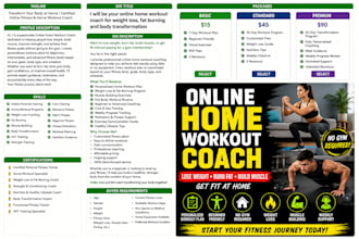 online home workout coach for weight loss, fat burning and body transformation